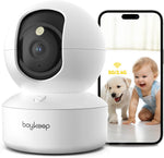 BoyKeep Pet Camera, 2K 3MP Dog Camera, 360°WiFi Cameras with APP，Wireless Indoor Security Camera for Baby Cat Puppy CCTV, 2-Way Audio, Night Vision, Motion Tracking, 5G/2.4GHz K30